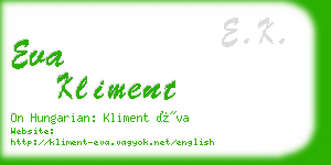 eva kliment business card